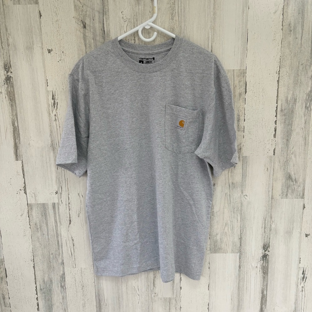 Carhartt Men’s Size Medium Loose Fit Short Sleeve Pocket Tee In Gray
